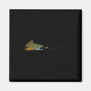 Imã Fly Fishing Truta Riacho Mosca Seca Amarrando Pesc