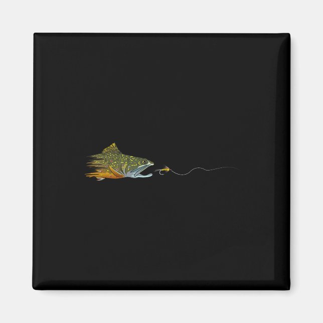 Imã Fly Fishing Truta Riacho Mosca Seca Amarrando Pesc (Frente)