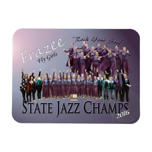 Ímã Fly Girls State Jazz Champions 3x4" foto (Horizontal)