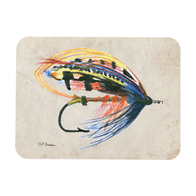 Ímã FlyFisheries Lure Art Salmon Fly Lure (Horizontal)