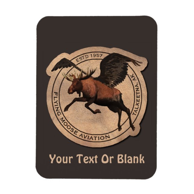 Ímã Flying Moose Aviation Patch (Vertical)