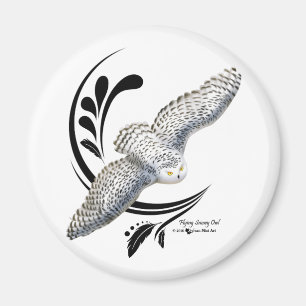 Imã Flying Snowy Owl