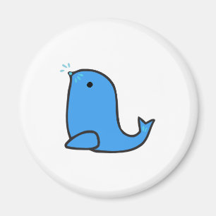 Imã foca de desenho animado fofa