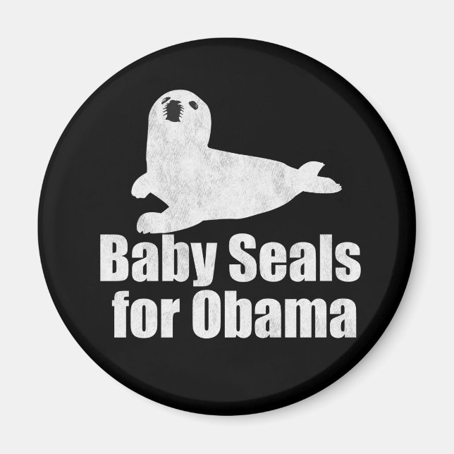 Imã Focas para bebês para Obama (Frente)