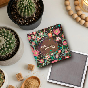 Imã Foco Diversão Bonito Inspirivência Moderna Floral