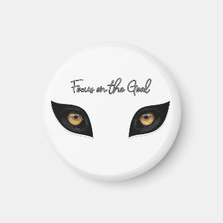 Imã Focus on the Goal - Intense Leopard Eyes Art
