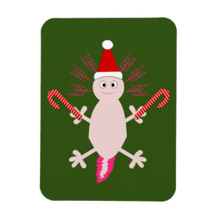 Ímã Fofo de Natal Axolotl