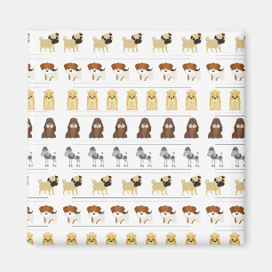 Imã fofo padrão de cão design para amantes de cães