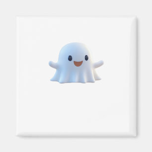 Imã Fofo Pequeno Boo Gráfico Retro
