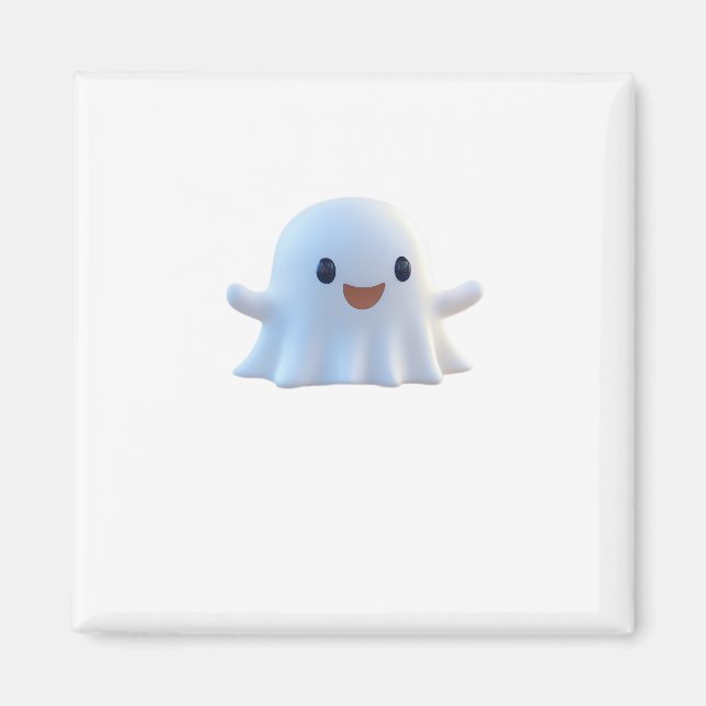 Imã Fofo Pequeno Boo Gráfico Retro (Frente)