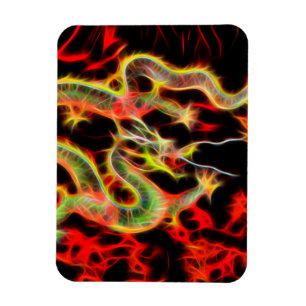 Ímã Fogo oriental do dragão na energia afortunada