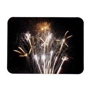 Ímã Fogos de Artifício Brancos e Dourados II Celebraçã