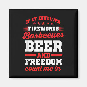 Imã Fogos De Artifício Churrasco Cerveja E Liberdade E