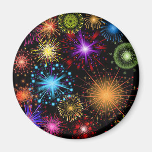 Imã Fogos de artifício coloridos Ano Novo