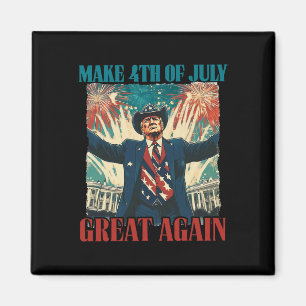Imã Fogos de Artifício Engraçado Trump Americano Faça