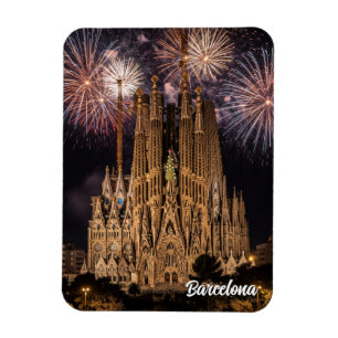 Ímã Fogos de artifício na Sagrada Família Barcelona Es
