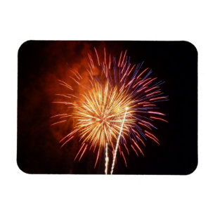 Ímã Fogos de artifício vermelho, branco e azul I Patr