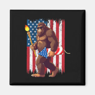 Imã Fogos De Bigfoot 4 De Julho Sasquatch American