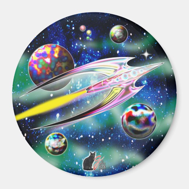 Imã Foguete de Vidro (Frente)