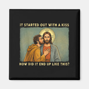Imã Foi apenas um beijo jesus & judas meme engraçado