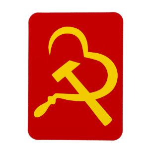 Ímã Foice e Martelo, Coração, Amor, Comunismo