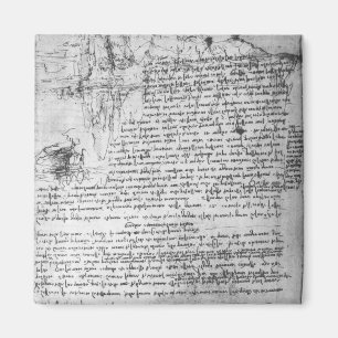Imã Fol.145v-b, página do caderno de da Vinci
