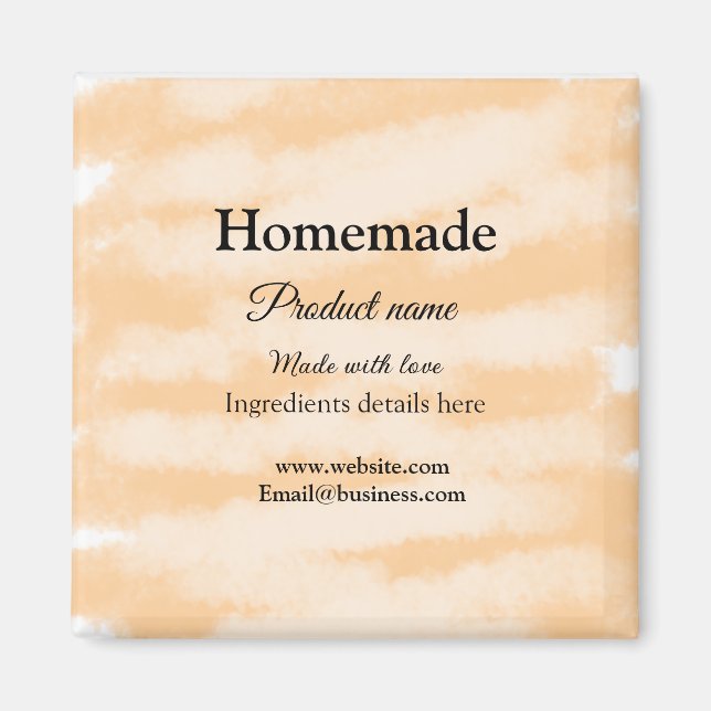 Imã Folha caseira feita com amor adicionar texto site (Frente)