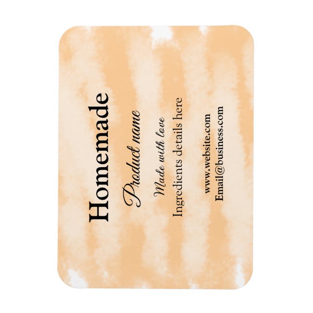 Ímã Folha caseira feita com amor adicionar texto site (Vertical)