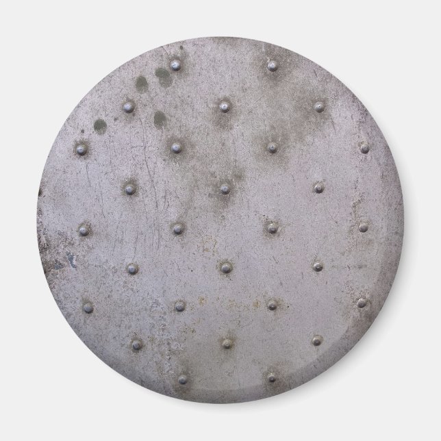 Imã Folha de Aço Grunge com Rivetes (Frente)