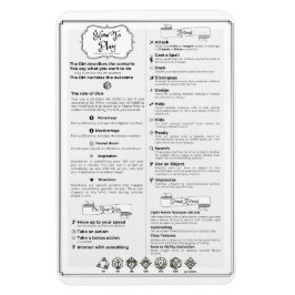 Ímã Folha de Exibição do Jogador da Dnd 5 Edition