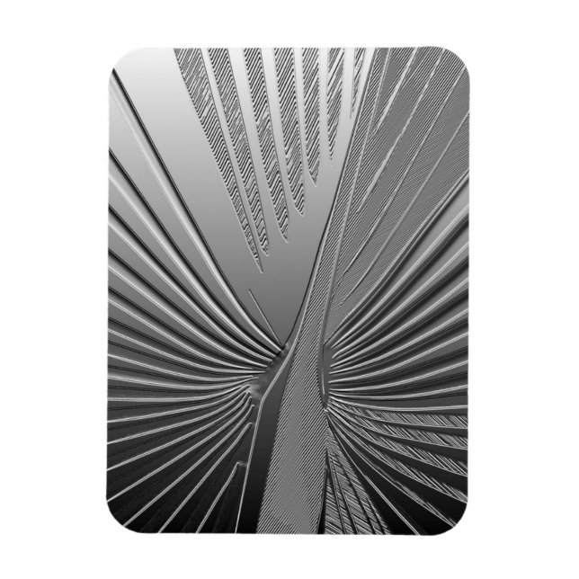 Ímã Folha de palma do cromo Art Deco (Vertical)