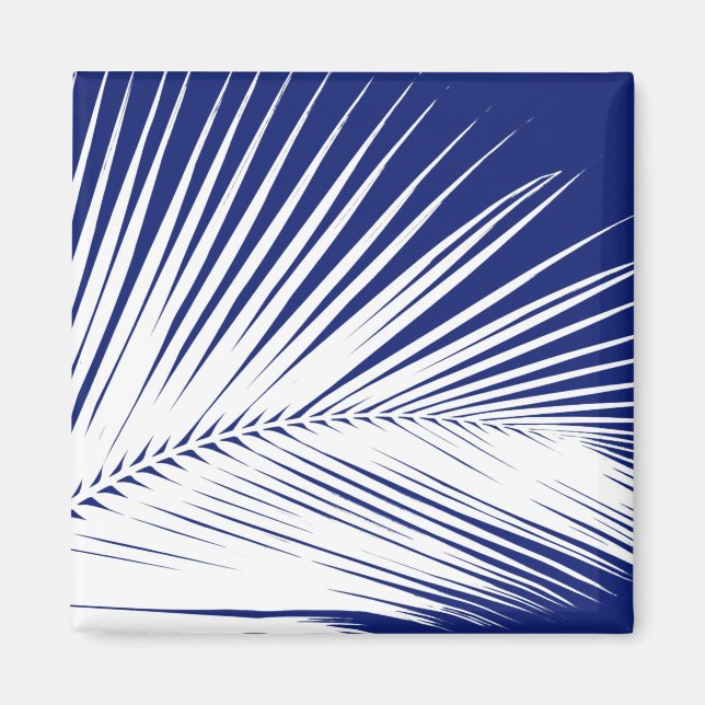 Imã Folha de palma - marinho azul e branco (Frente)