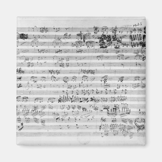 Imã Folha de pontuação autografada para o trio mi bemo (Frente)