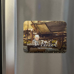 Ímã Folha de prova assim abençoada da foto do brilho