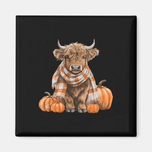 Imã Folha de Vaca Escocesa Cura Autumn Pumpkin Fall We