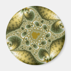 Imã Folha E Dourado - Arte Fractal