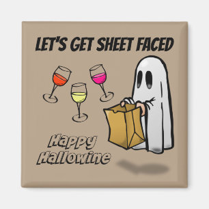 Imã Folha Enfrentada Fantasma Feliz Hallowine