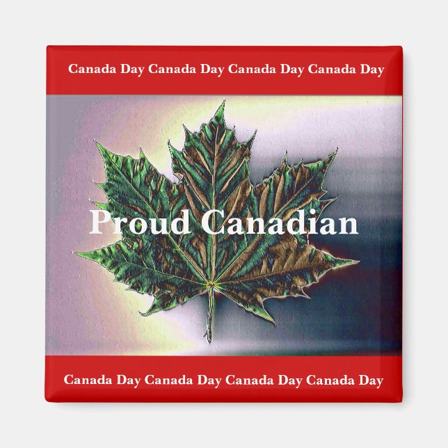 Imã Folha Orgulhosa de Maple Canadense (Frente)