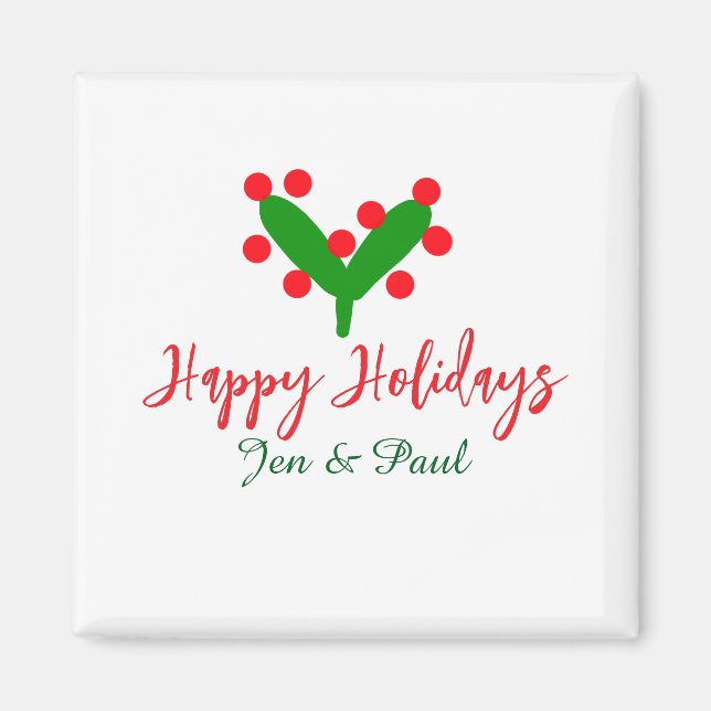 Imã Folha verde casal verde (Frente)