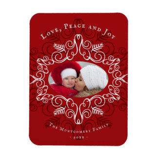 Ímã Folhagem Festiva Deco Frame Foliday Foto Magnet