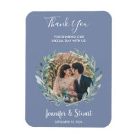 Folhas de aquarela russa Obrigado Fotocasamento