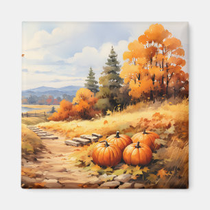 Imã Folhas de Bombeiros Rodoviários de Aquarela