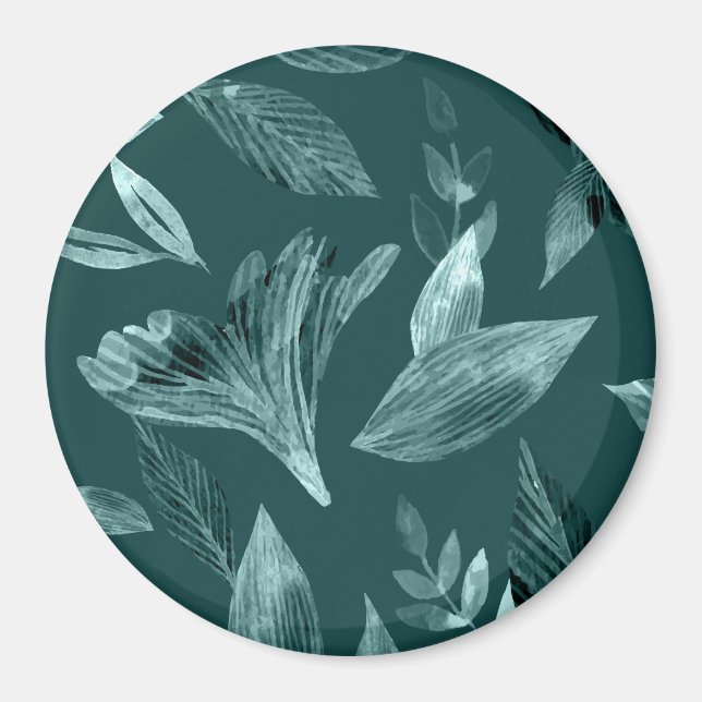 Imã Folhas de caída de cor aquosa 10 (Frente)