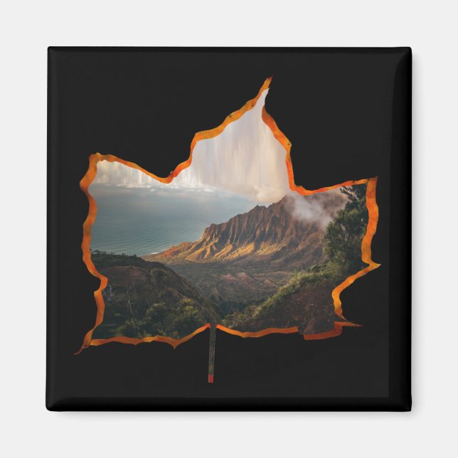 IMÃ FOLHAS DE CHEIO FLORESTA MONTANHA (Frente)