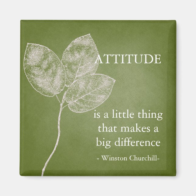 Imã Folhas de Grunge Verde (Frente)