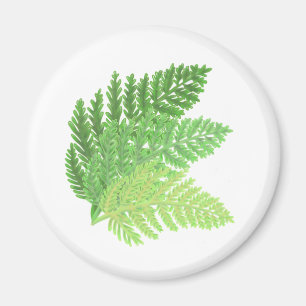 Imã Folhas de madeira de corante-d-água verde Elegante