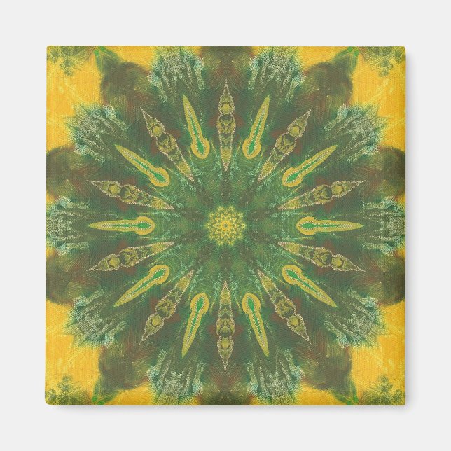 Imã Folhas de outono - ímã de abstrato de pássaros (Frente)