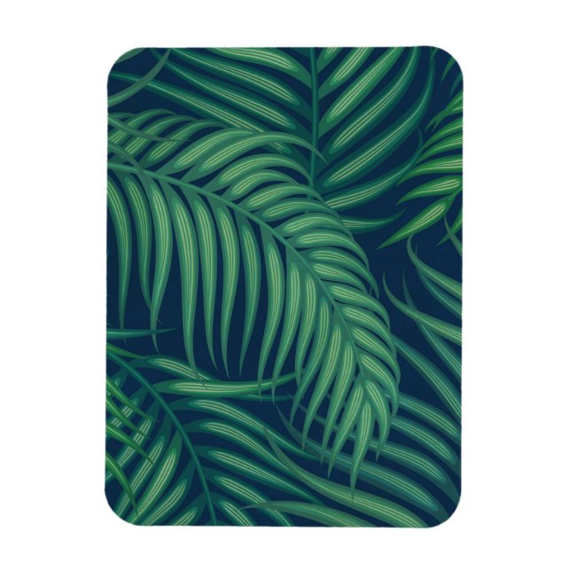 Ímã Folhas de Palma Tropicais Noturnas (Vertical)