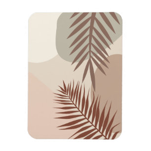 Ímã Folhas de Palmeira, Arte Geométrica Abstrata Boho