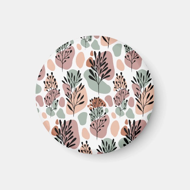 Imã Folhas de substrato e formas orgânicas (Frente)